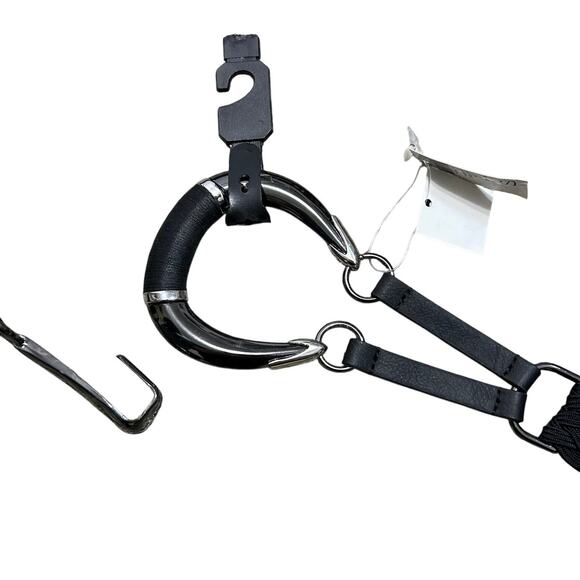 Chico's Minerva Ring High Hip Belt NWT Sz S Black Gray Stretch Refined Woven - Picture 5 of 5